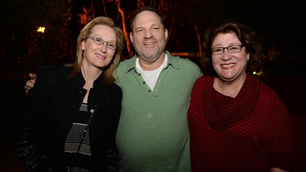 Meryl Streep junto a Harvey Weinstein.