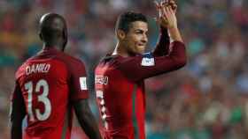 Cristiano Ronaldo celebra la clasificación de Portugal al Mundial.