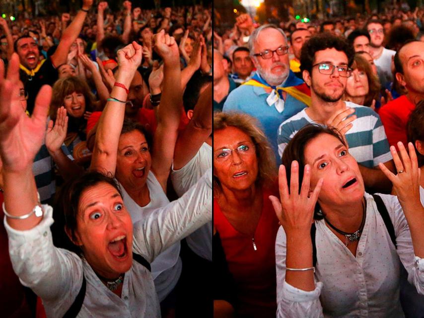 Euforia y decepción, separadas por unos segundos, el día de la proclamación y suspensión inmediata de la independencia.