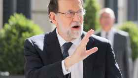 Rajoy a su llegada al Congreso