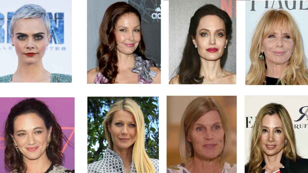 Algunas mujeres que han denunciado los abusos sexuales de Harvey Weinstein