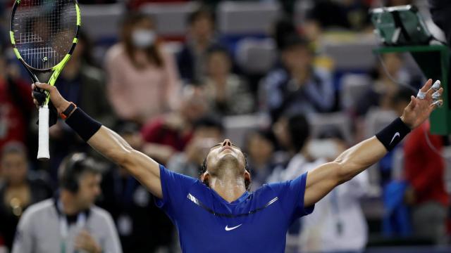 Nadal celebra su pase a la final.