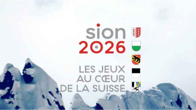 Cartel promocional de la candidatura de Sion 2026.