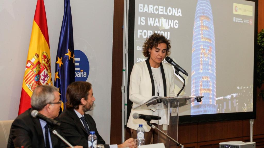 Montserrat, durante el acto de presentación de la EMA en Bruselas