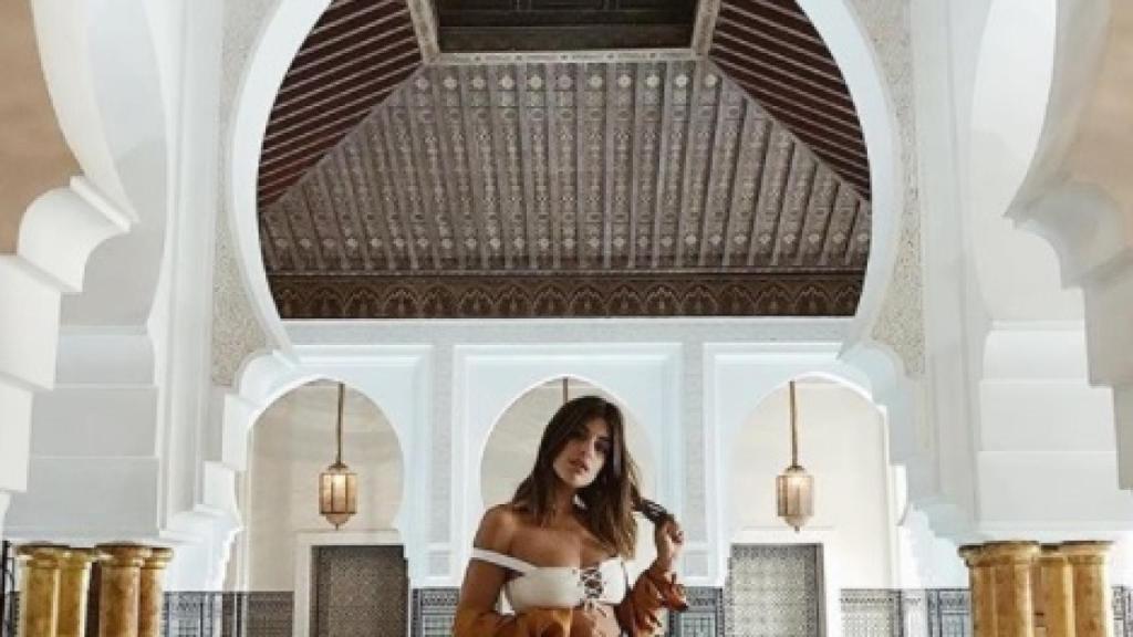 Dulceida, en uno de sus posados durante sus días de asueto en Marruecos.