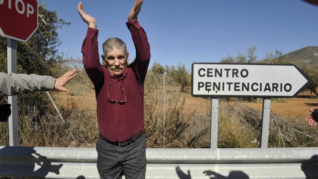 Miguel Montes Neiro, el día que salió de la cárcel (febrero de 2012).