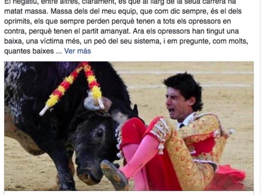 Comentario de Peris por el que ha sido juzgada este martes