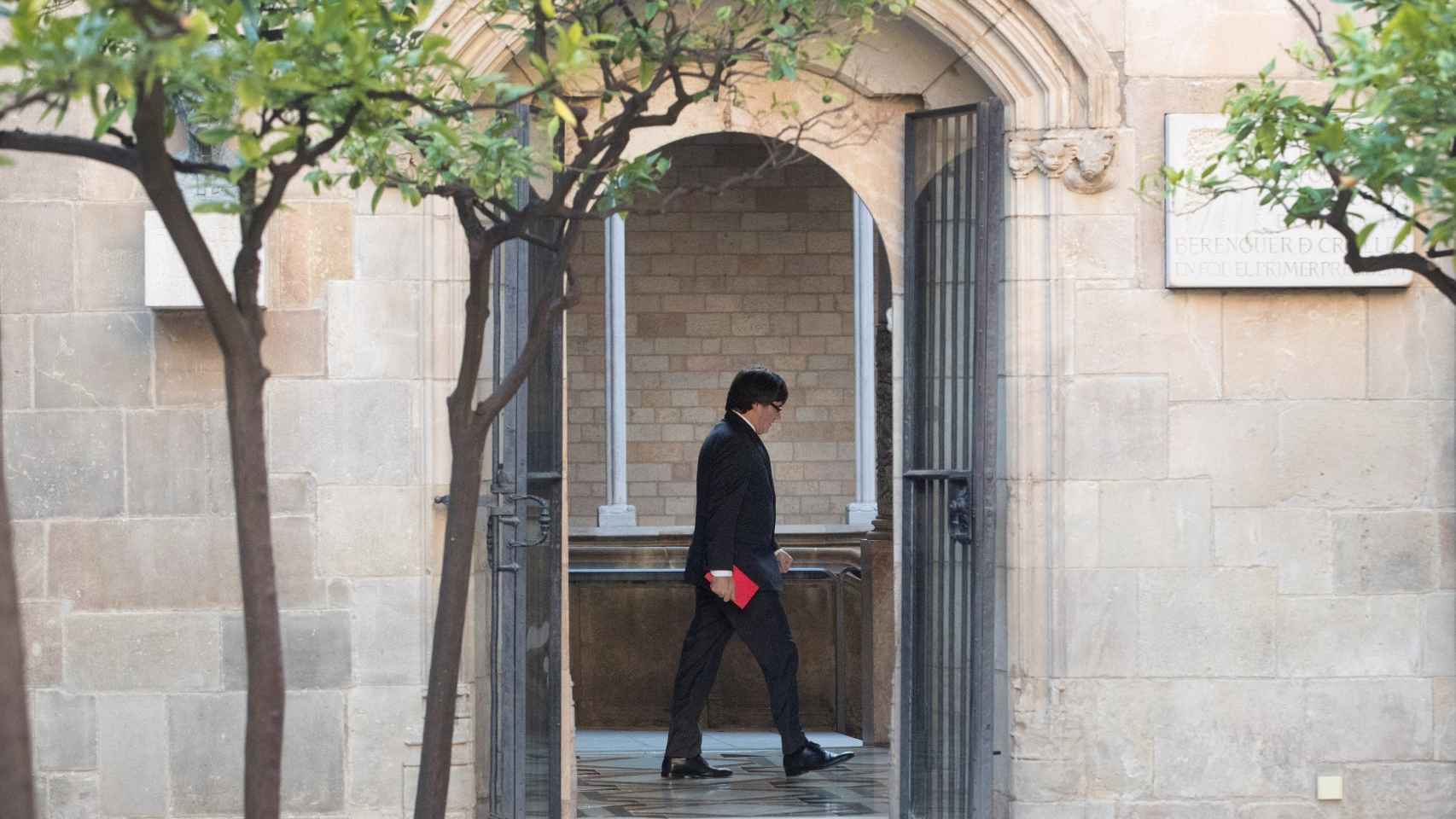 Puigdemont en el Palau de la Generalitat.