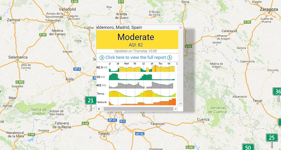 waqi madrid contaminacion aire contaminado