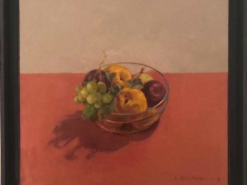 Último bodegón pintado por Quintanilla, en la galería Leandro Navarro.