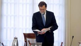 Rajoy, en el Consejo de Ministros.