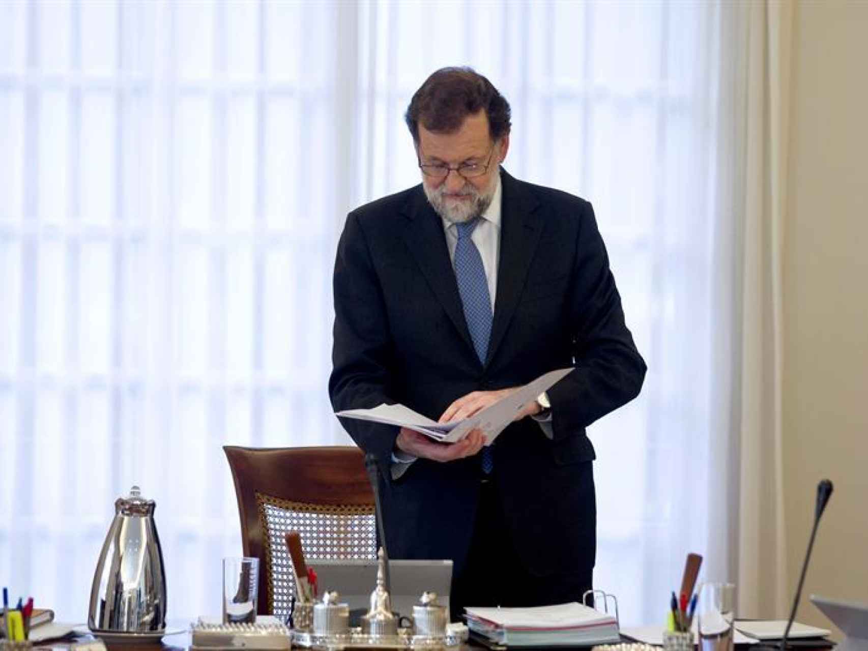 Rajoy, en una imagen captada en la Moncloa.