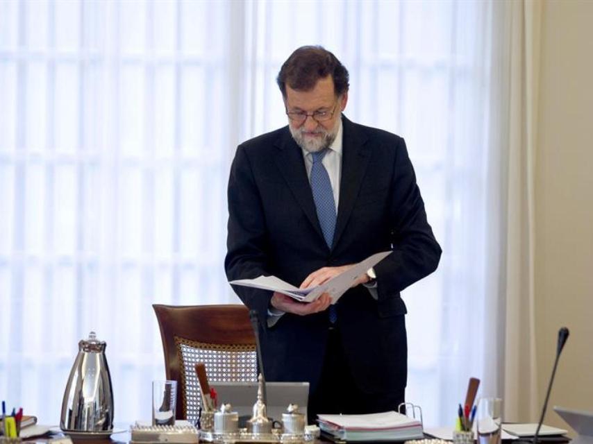 Rajoy, en el Consejo de Ministros.