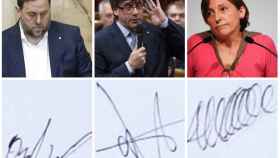 Qué dicen las firmas de Puigdemont y Forcadell que les pueden llevar a la cárcel