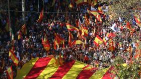 Imagen de la manifestación constitucionalista  del 29 de octubre en Barcelona.