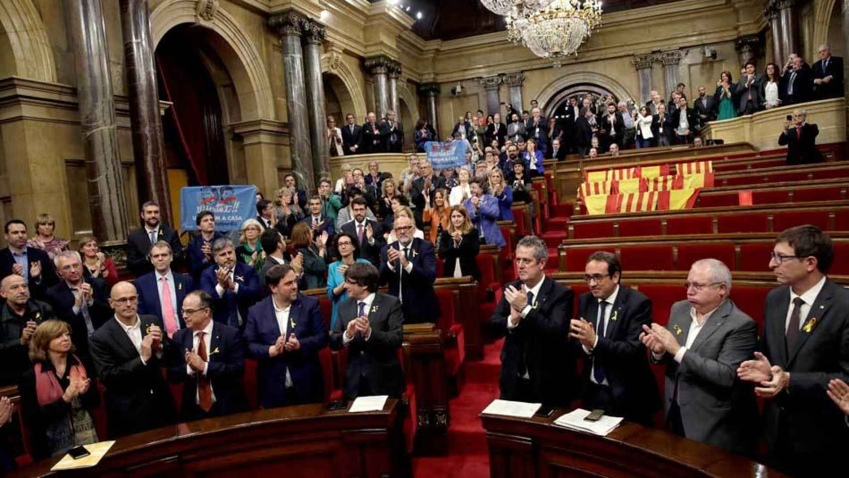 Votación de la declaración de independencia en el Parlament de Cataluña