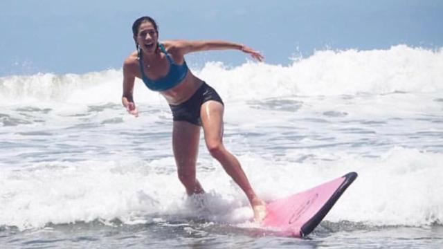 Garbiñe Muguruza, durante sus vacaciones.