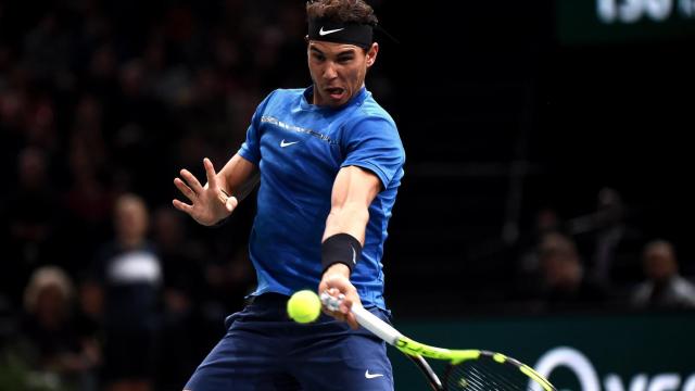 Nadal, durante el partido ante Chung.