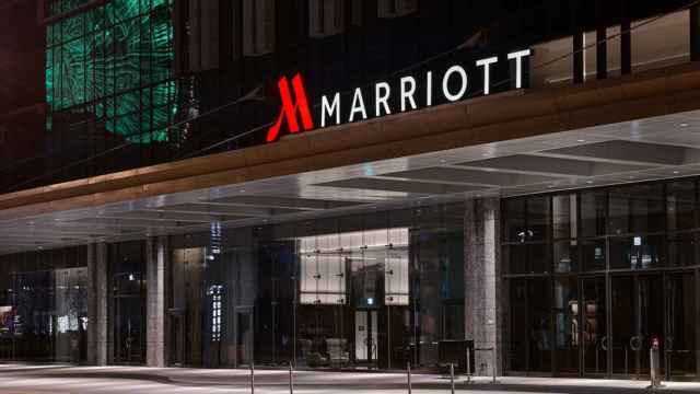 El exterior de uno de los hoteles Marriott.