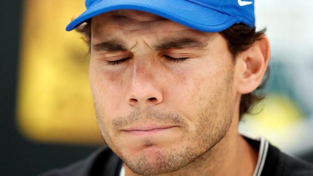 Nadal, tras anunciar su retirada de París.