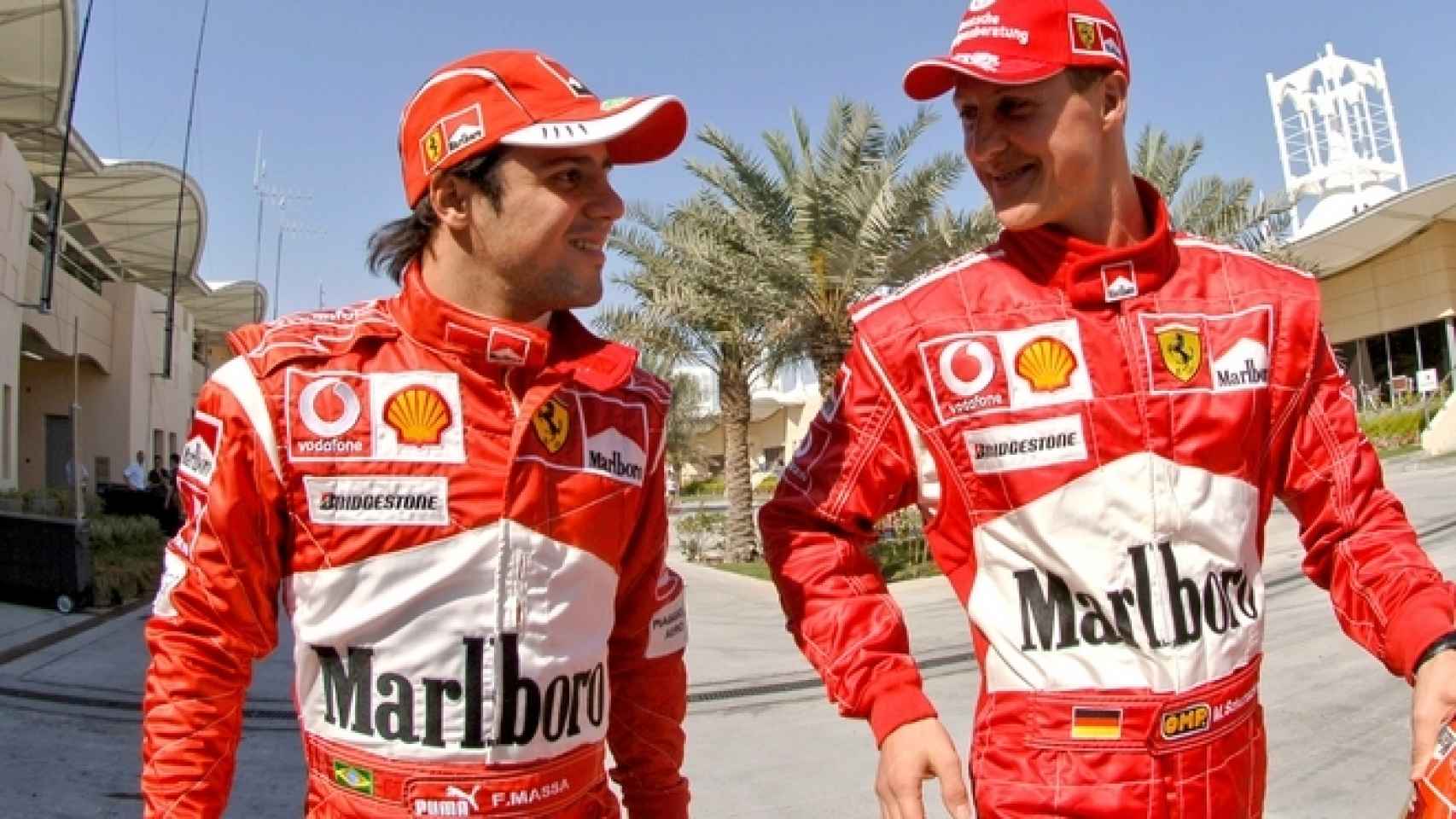 Felipe Massa y Schumacher.