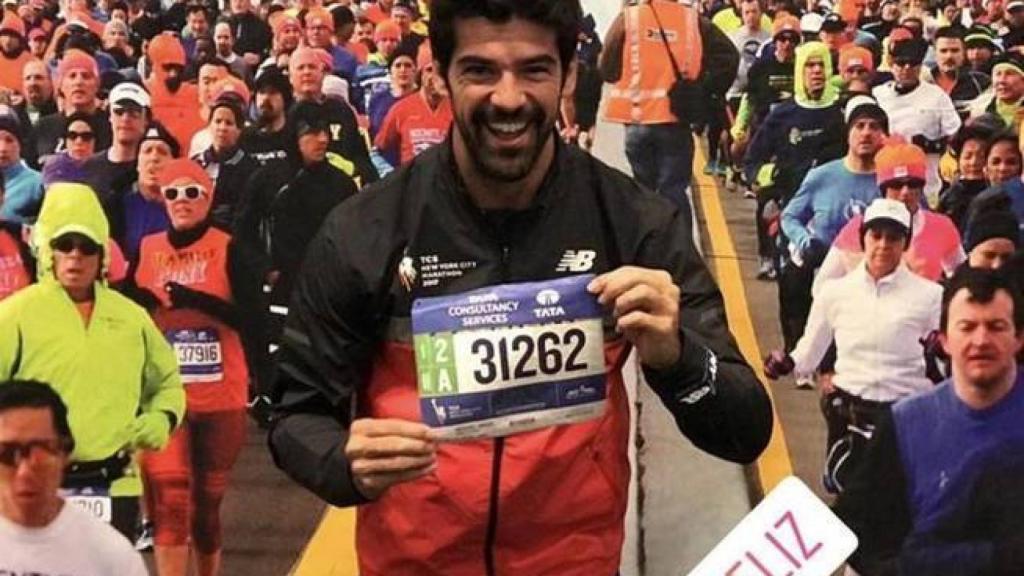 Miguel Ángel Muñoz en la maratón de Nueva York.