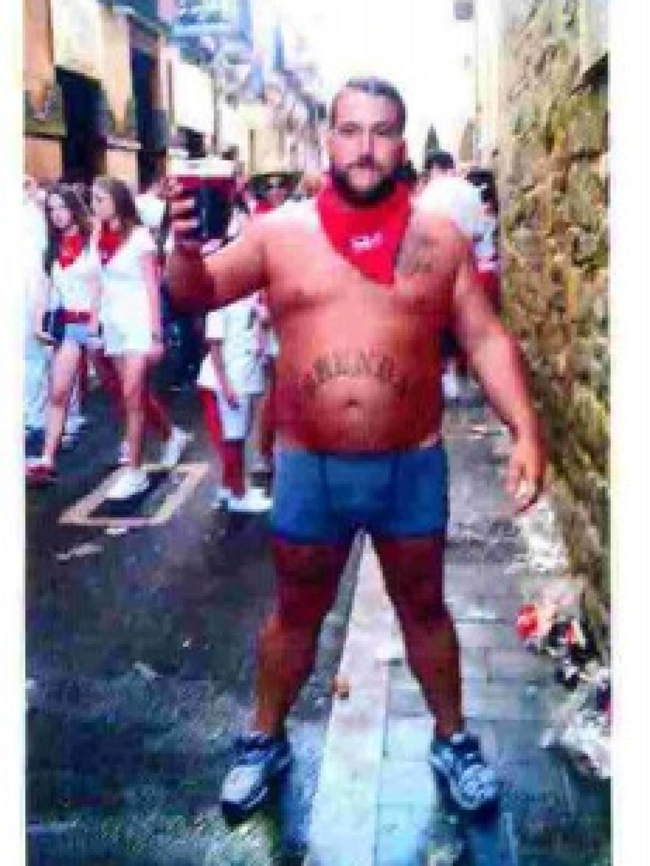 José Ángel Prenda, uno de los encausados, horas antes de la supuesta violación.