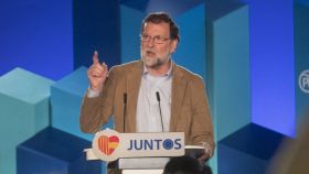 El presidente del Gobierno, Mariano Rajoy, este domingo durante el inicio de la precampaña del 21-D.
