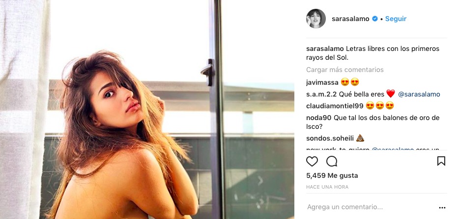 Sara Sálamo, la nueva novia de Isco, posa desnuda en Instagram