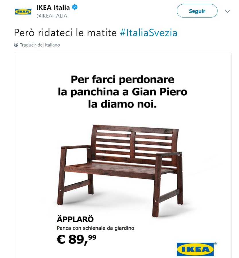 La original disculpa de IKEA después de que Suecia dejase sin Mundial a Italia