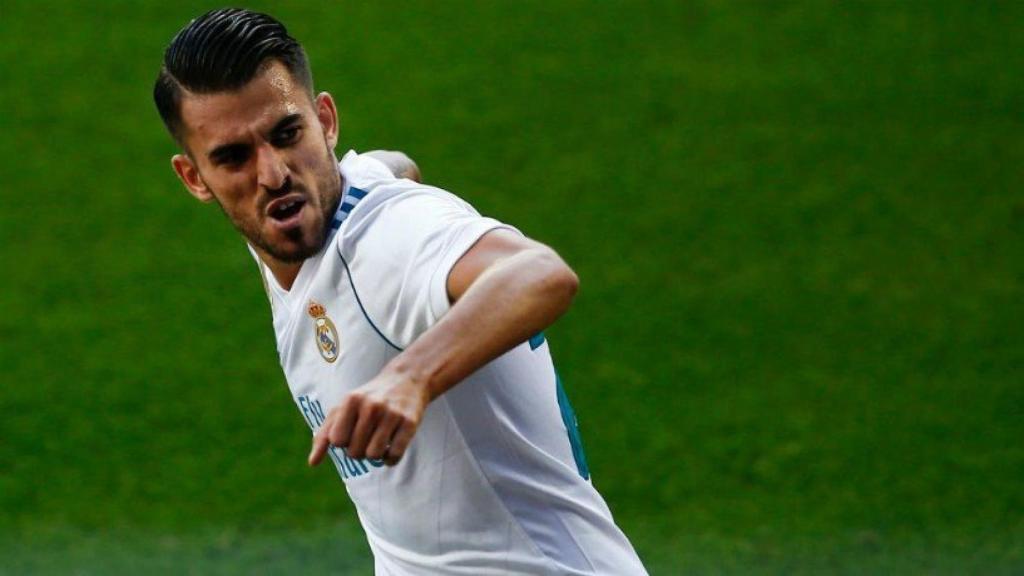 Ceballos celebra uno de sus goles ante el Alavés. Foto Twitter (@ChampionsLeague)