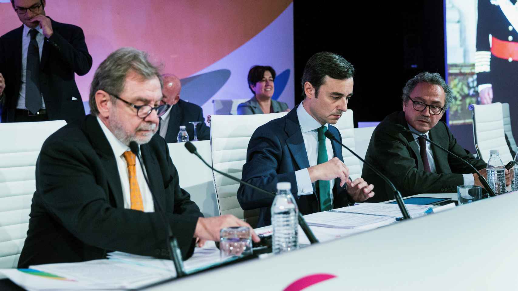 Junta general extraordinaria de accionistas de Prisa realizada en noviembre con Cebrián todavía como Presidente Ejecutivo.