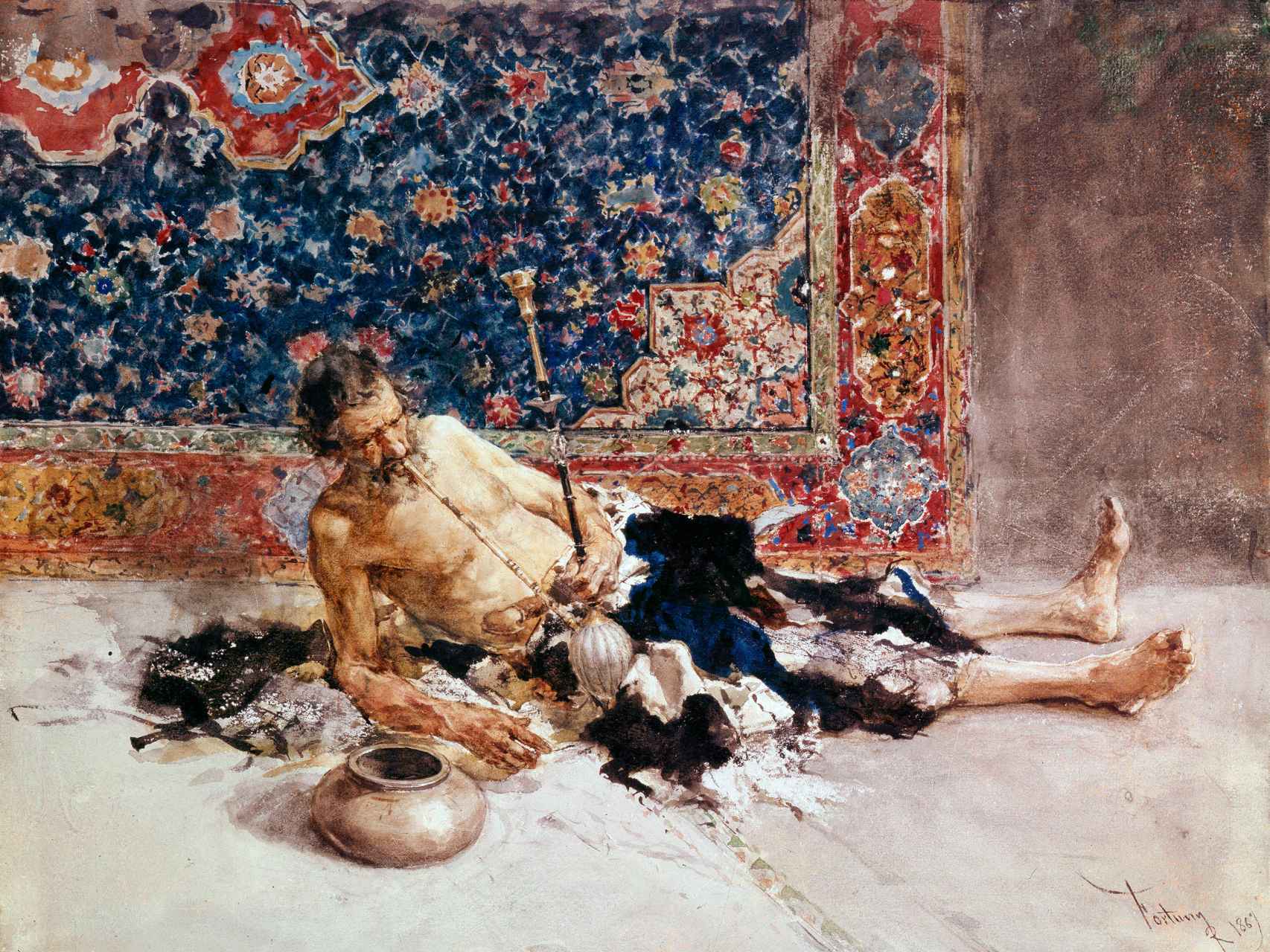 El fumador de opio, conservado en el Museo del Hermitage de San Petersburgo.