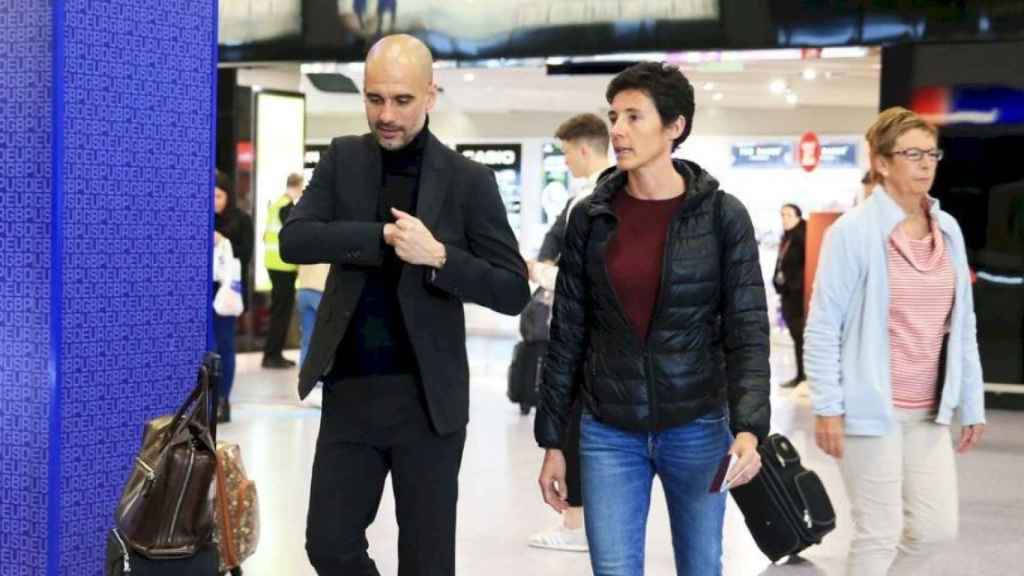 Pep Guardiola junto a Silvia Tremoleda.