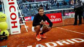 Nadal, con su título de campeón del Mutua Madrid Open de 2017
