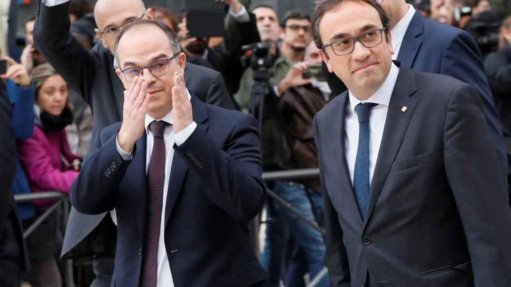 Los exmiembros del Govern Jordi Turull y Josep Rull.
