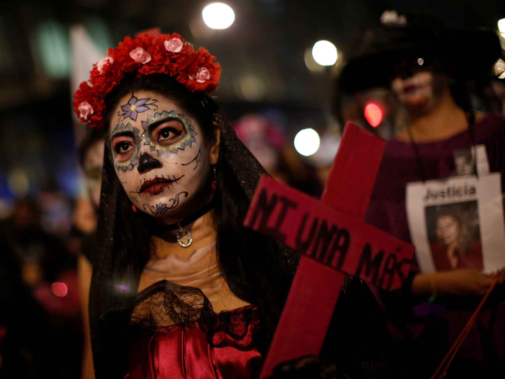 Activista contra los feminicidios en Ciudad de México