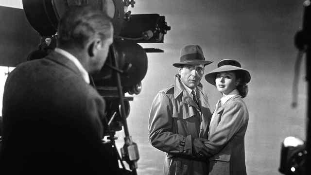 Foto del rodaje de Casablanca.