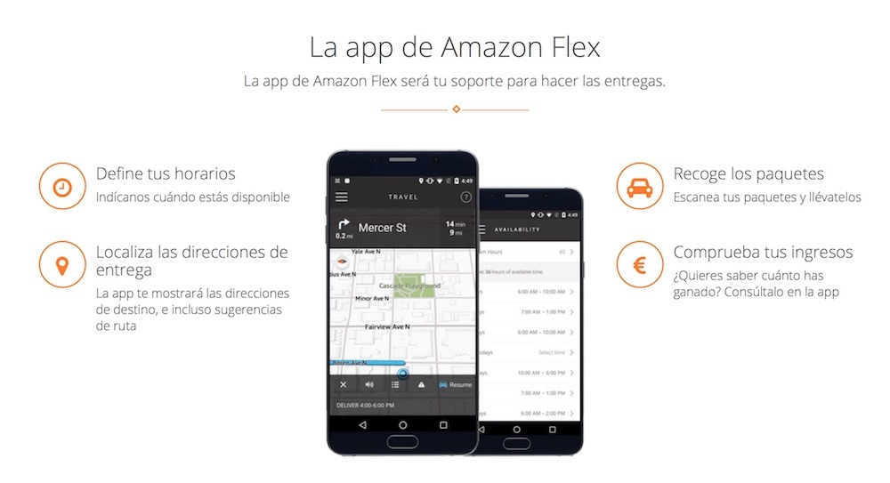 amazon flex app en espanol