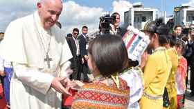 El Papa Francisco, a la llegada a Birmania.