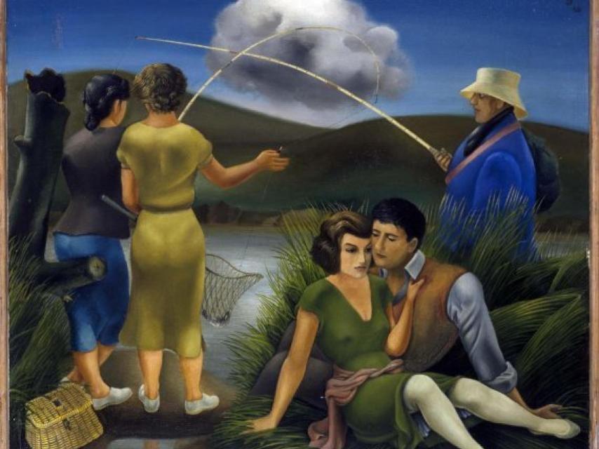 Jóvenes y un pescador, de 1936, obra de Ponce de León en el Museo Reina Sofía.