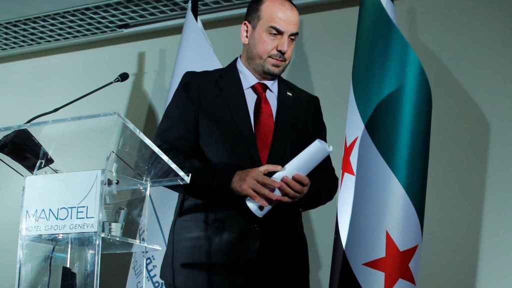 El jefe de la oposición siria, Naser Hariri.
