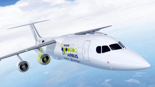 airbus siemens rolls royce e fan x avion hibrido motor electrico