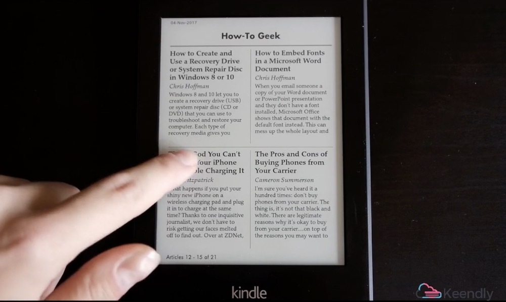 noticias kindle keendly