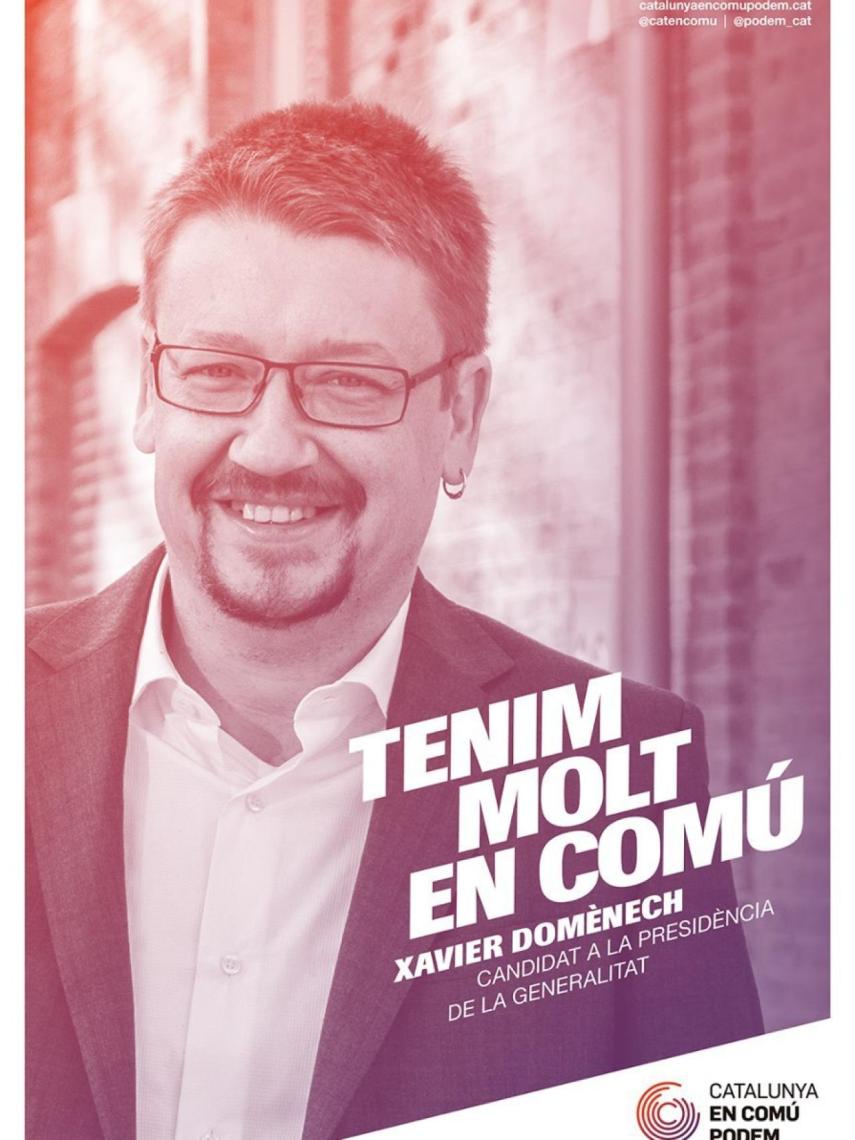 Cartel electoral de Catalunya En Comú Podem