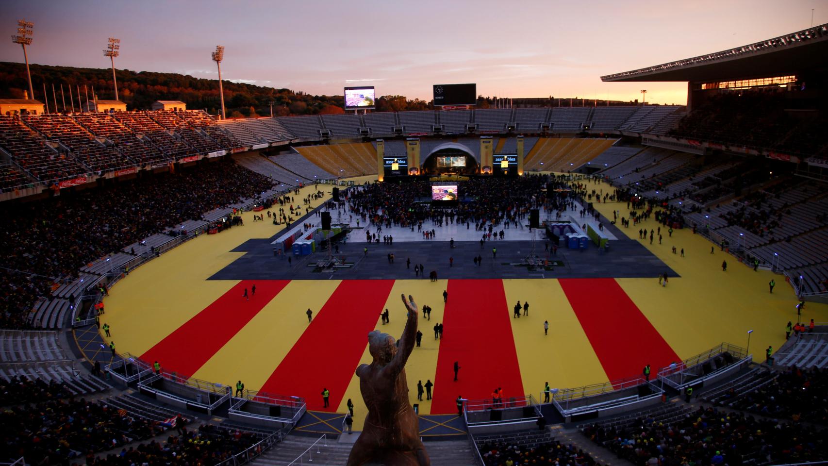 El estadio de Montjuic, durante un concierto.