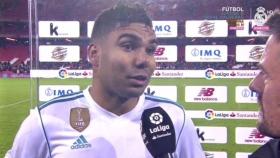 Casemiro habla al final del patrido