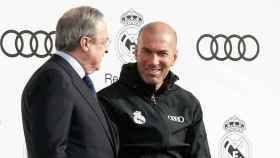 Zidane y Florentino, en el acto de Audi