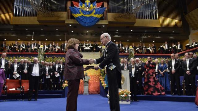 Entrega del premio Nobel.