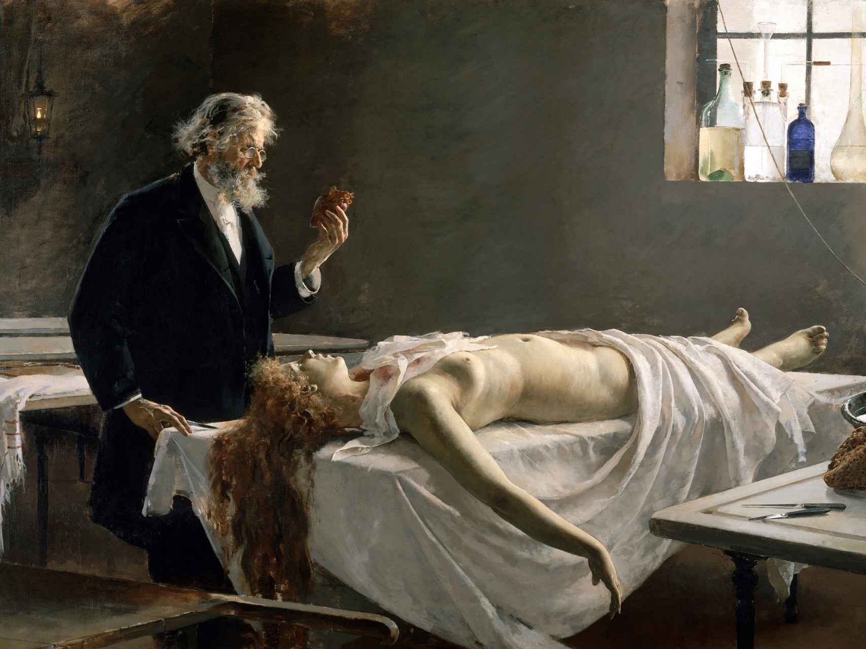 Enrique Simonet Lombardo pintó este polémico La autopsia (Y tenía corazón), en 1890.